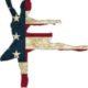 #2 Ballerina dancing cute American flag theme skin decal sticker (2 in a pack)