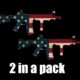 AR 15 American Flag skin decal sticker (2 in a pack)