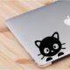 Kitty Cat looking out cute laptop decal sticker