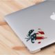 Crab beach cute American Flag theme skin decal sticker (2 in a pack)