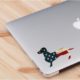 Dachshund cute American flag theme skin decal sticker (2 in a pack)