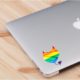 Devil Heart Rainbow theme skin decal sticker (2 in a pack)