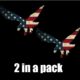 Eagle flying American Flag theme skin decal sticker (2 in a pack)