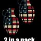 Grenade American Flag skin decal sticker (2 in a pack)